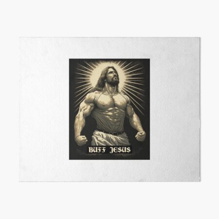 Buff Jesus v1 Art Board Print by ArtAttackStudio