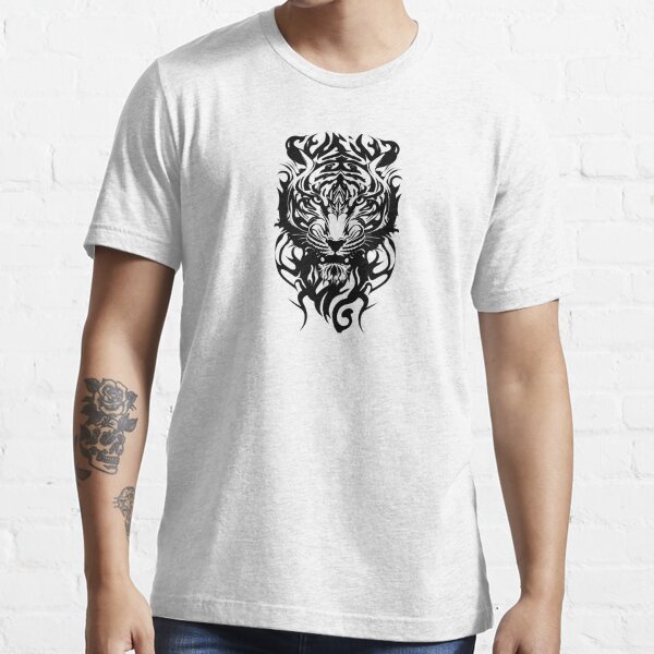 Tribal Tiger Black T-Shirt