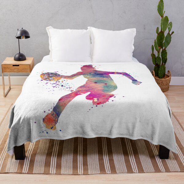 Item preview, Girl Basketball Dribble Watercolor Silhouette designed and sold by LotusGifts.