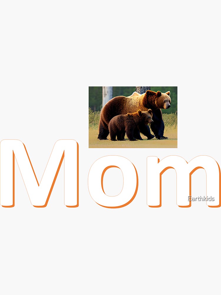 Mama Bear and Cubs Sticker for Sale by Erin0987