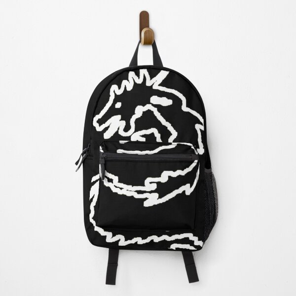 Item preview, Thick White Outline on Black Abstract Tattoo Style Distorted Dragon designed and sold by kattakitty.