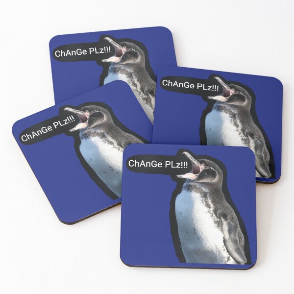 Artikelvorschau, Galapagos Penguin calls for change (Blue #0F1D7B background)  entworfen und verkauft von SBPenguins.