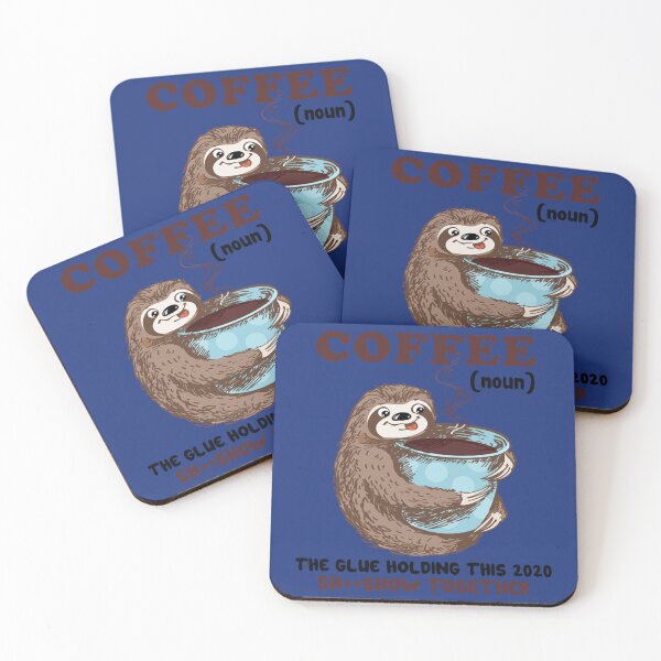 Item preview, Sloth holding a cup of coffee   designed and sold by LizbethStore254.
