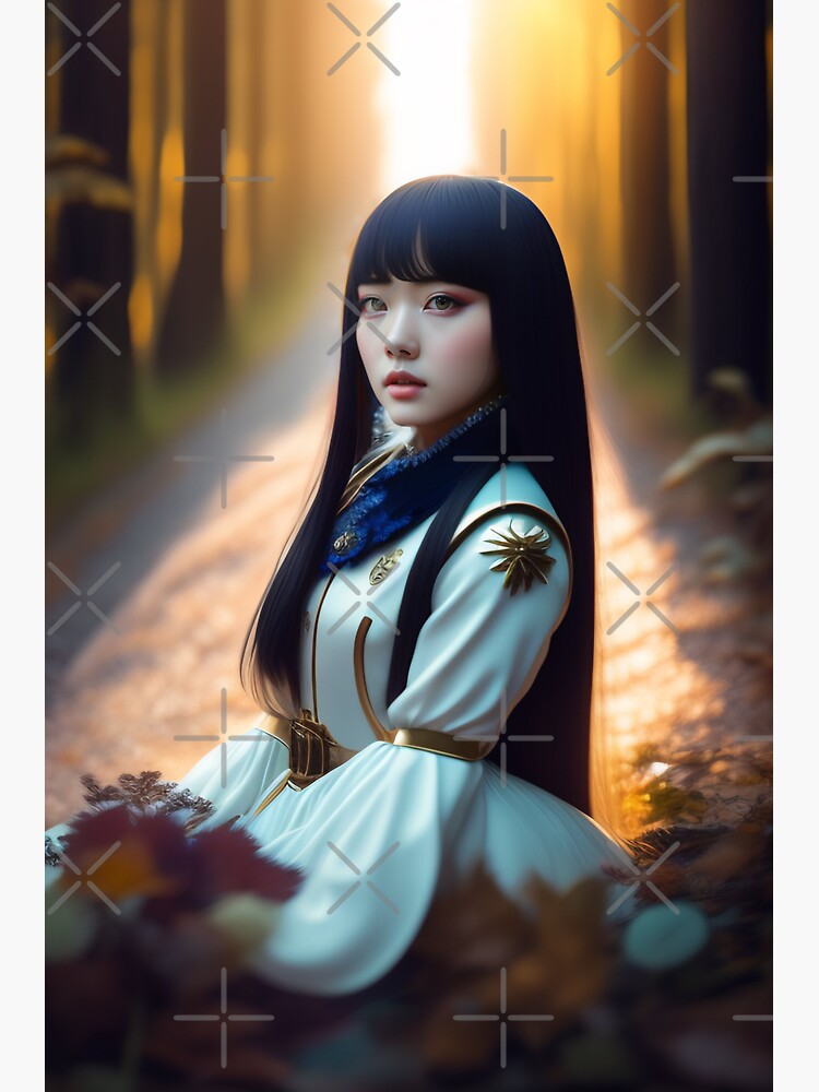 Premium AI Image  Futuristic anime style girl Neural network AI