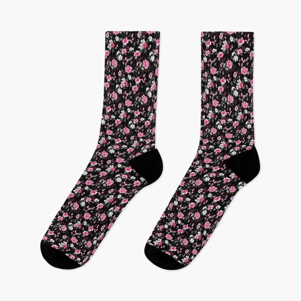 Item preview, Pink Roses on Black Background designed and sold by Darcy777.