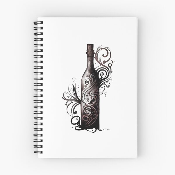 Item preview, Tribal Tattoo Wine Bottle designed and sold by ShadowAndSlate.