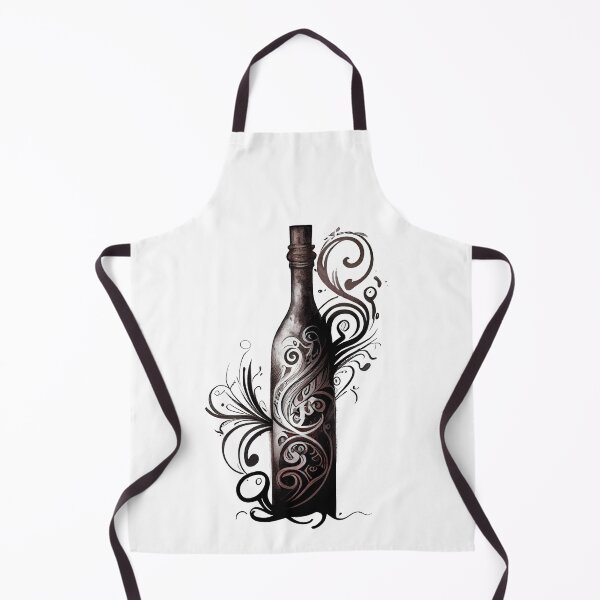 Item preview, Tribal Tattoo Wine Bottle designed and sold by ShadowAndSlate.