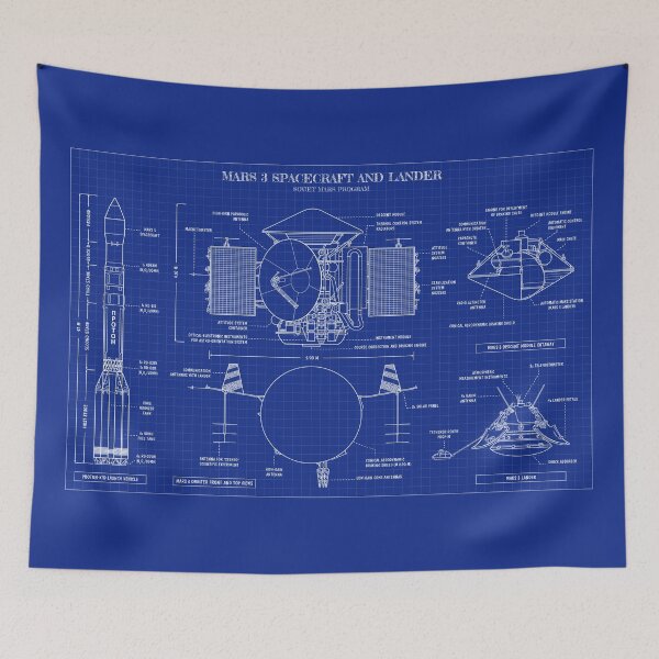 Item preview, Soviet Mars Program: Mars 3 Spacecraft and Lander (Blueprint) designed and sold by BGALAXY.