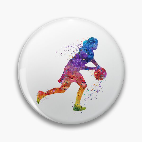Item preview, Girl Basketball Player Dribbling Watercolor designed and sold by LotusGifts.