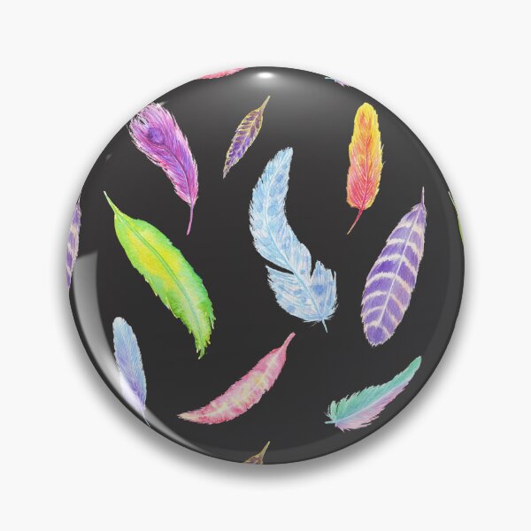 Item preview, Colorful watercolor feathers pattern designed and sold by Wolshebnaja.
