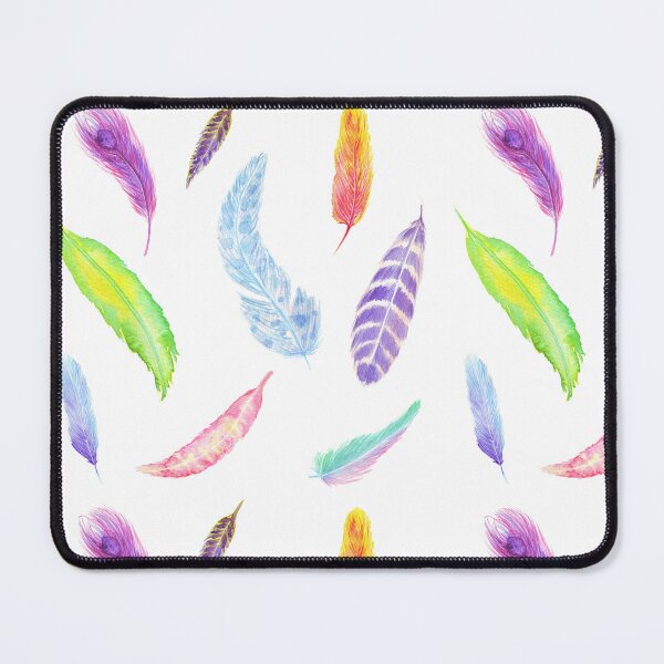 Item preview, Colorful watercolor feathers pattern designed and sold by Wolshebnaja.
