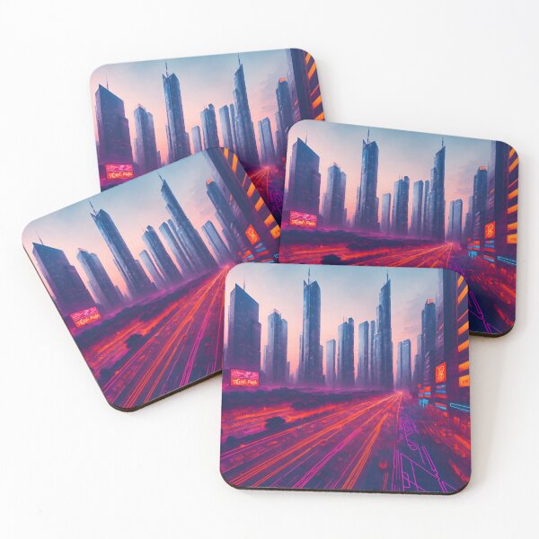 Item preview, A Bustling Urban Landscape Of Soaring Skyscrapers And Hovering Vehicles, Lit Up By A Dazzling Array Of Neon Lights, Set Against A Backdrop Of Twinkling Stars Ai Generated Art designed and sold by AiGens.