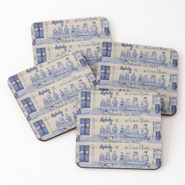 Item preview, Kitchen scene ceramic tiles blue white panorama  designed and sold by eddiebarronshop.