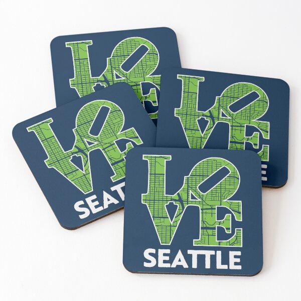 Item preview, Love Seattle City Map Seattle 206 designed and sold by pixeljamz.