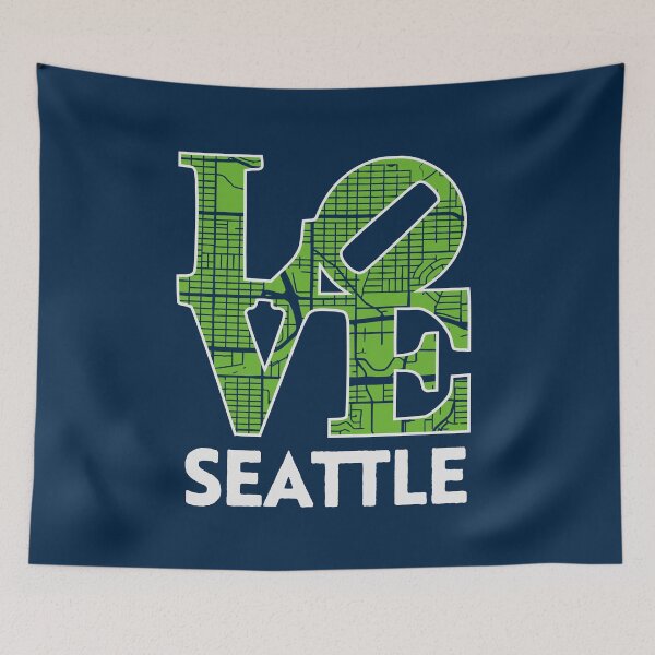 Item preview, Love Seattle City Map Seattle 206 designed and sold by pixeljamz.