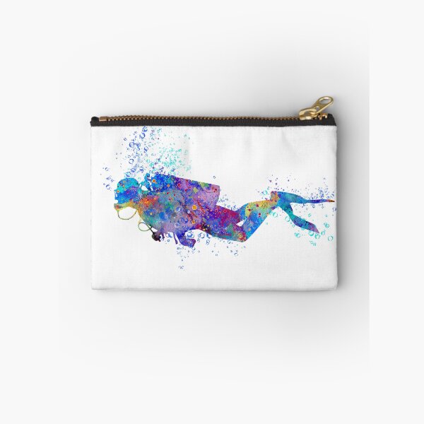 Item preview, Scuba Diver Colorful Watercolor designed and sold by LotusGifts.