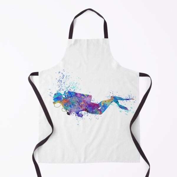 Item preview, Scuba Diver Colorful Watercolor designed and sold by LotusGifts.