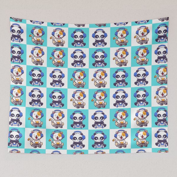 Item preview, cute panda play videogame designed and sold by AuthenticoStore.