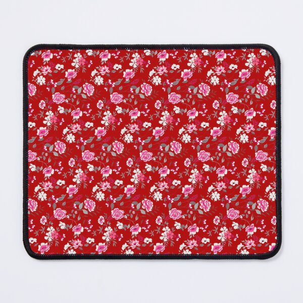 Item preview, Pink Roses on Dark Red Background designed and sold by Darcy777.