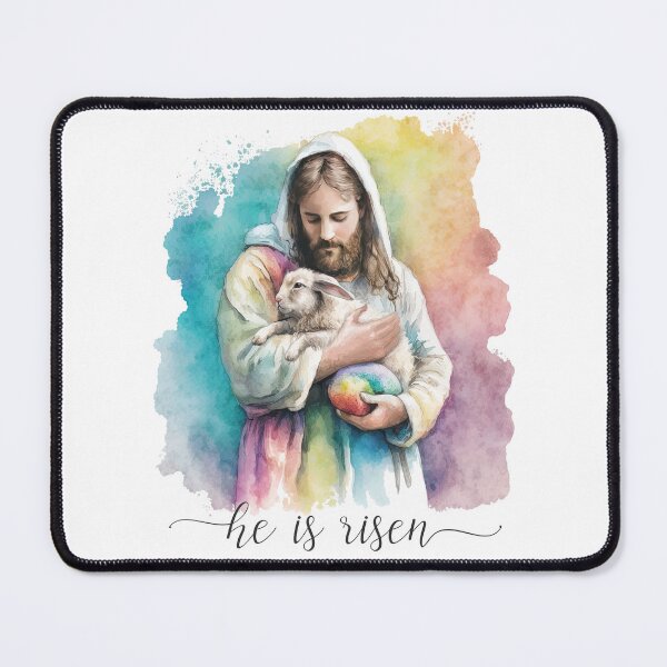 Item preview, Jesus and The Easter Bunny - He is Risen Christian Easter designed and sold by DOLCEINDIGO.