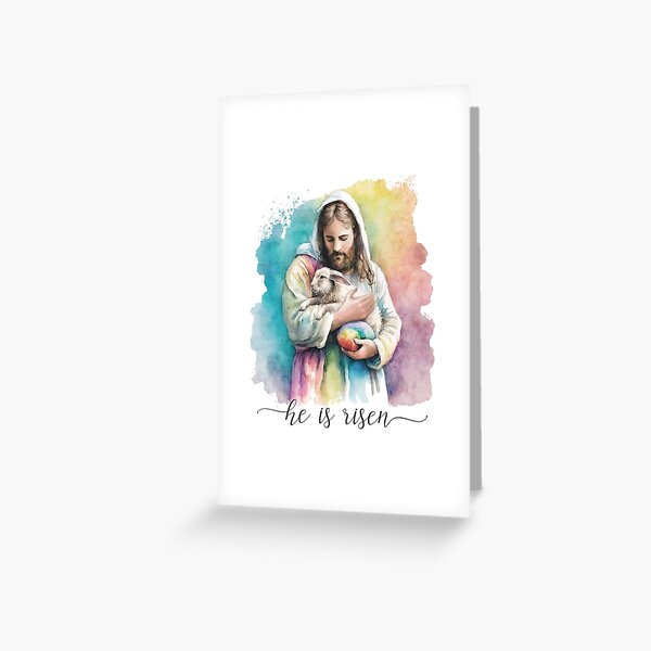 Item preview, Jesus and The Easter Bunny - He is Risen Christian Easter designed and sold by DOLCEINDIGO.