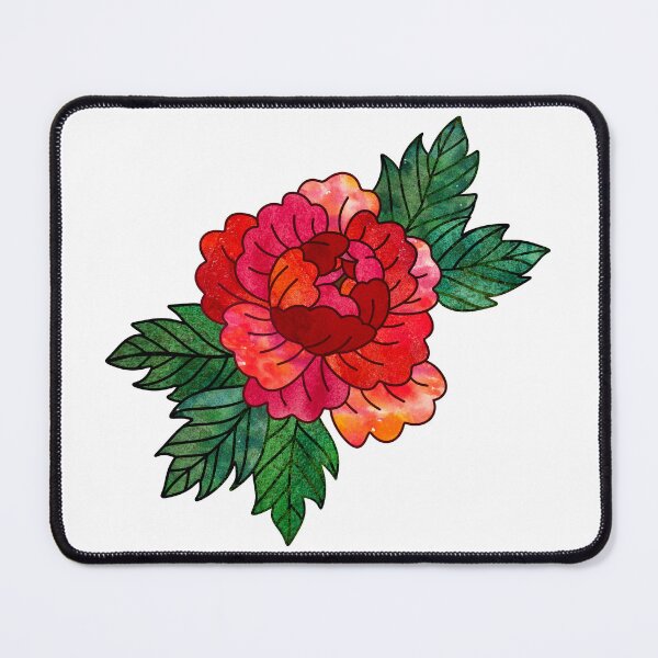 Item preview, Traditional Tattoo-Style Flower | Peony | Tattoo Flash | Watercolor Flower designed and sold by Colorcore.