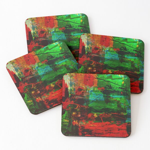 Item preview, Abstract in Red and Green designed and sold by Jinx Davis.