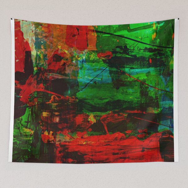 Item preview, Abstract in Red and Green designed and sold by Jinx Davis.