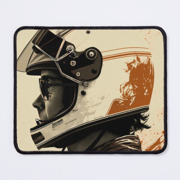 Item preview, Retro poster - racing driver red/brown designed and sold by PixelPack Design.