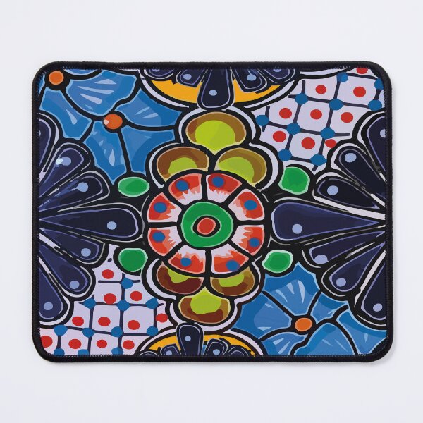 Item preview, Classic blue azulejo mexican flowers talavera tiles designed and sold by T-Mex.
