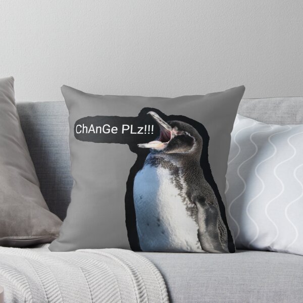 Item preview, Galapagos Penguin calls for Change (Grey#808080 background)  designed and sold by SBPenguins.