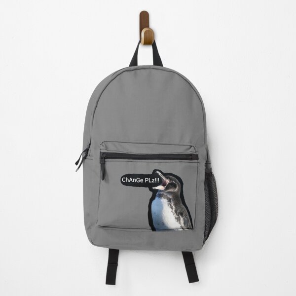 Item preview, Galapagos Penguin calls for Change (Grey#808080 background)  designed and sold by SBPenguins.
