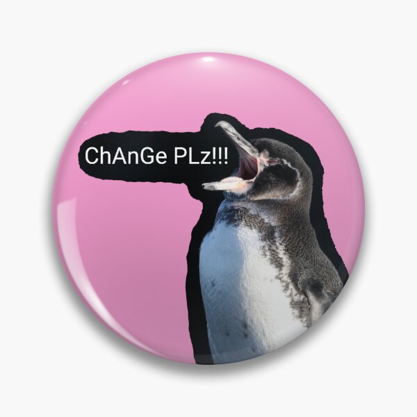 Item preview, Galapagos Penguin calls for Change (Pink #F699CD background)  designed and sold by SBPenguins.