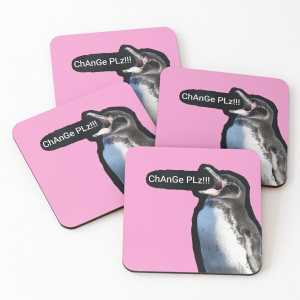 Artikelvorschau, Galapagos Penguin calls for Change (Pink #F699CD background)  entworfen und verkauft von SBPenguins.