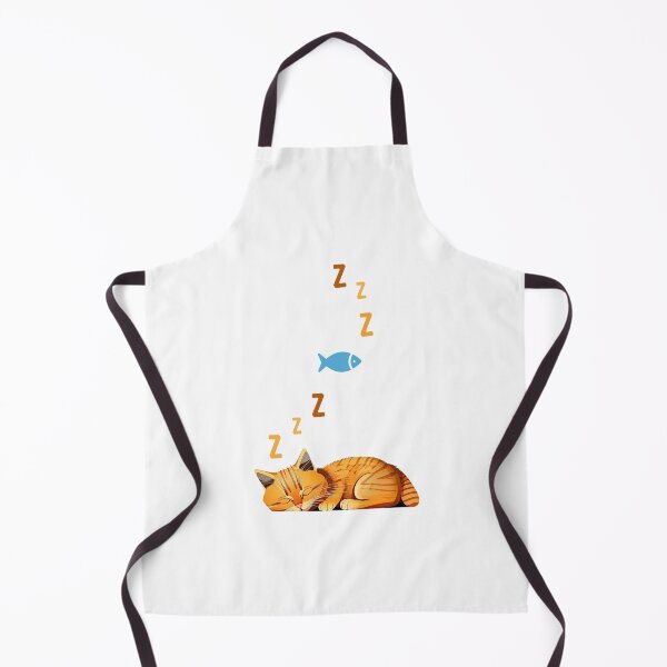 Item preview, Cute ginger cat sleeping - catching some z's - dreaming of fish designed and sold by JustSimpleUK.