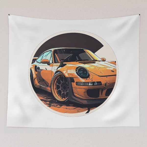 Item preview, Porsche defying gravity designed and sold by Cumulonimbusart.