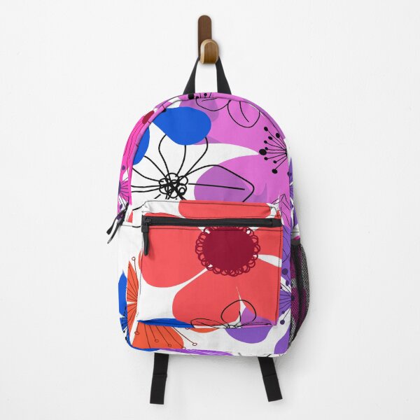 Item preview, flowers blue purple and pink on white background designed and sold by Zhanna Lenivaya.