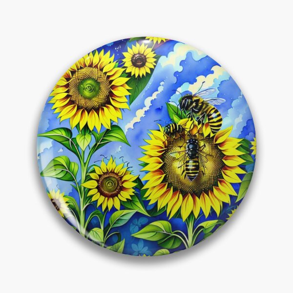 Item preview, Bee On A Sunflower designed and sold by letsgetinspired.