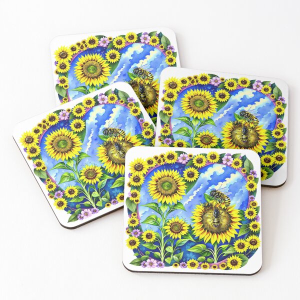 Item preview, Bee On A Sunflower designed and sold by letsgetinspired.
