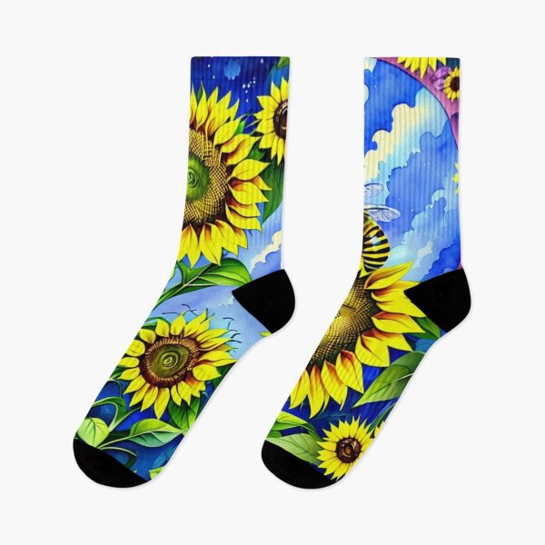 Item preview, Bee On A Sunflower designed and sold by letsgetinspired.