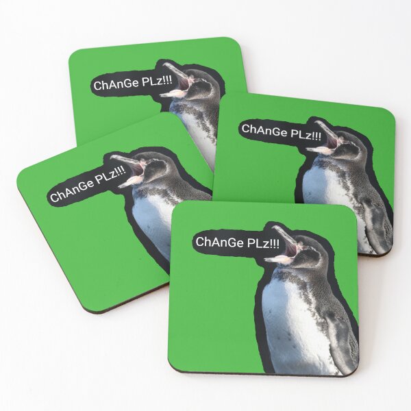 Artikelvorschau, Galapagos Penguin calls for Change (Bright Green #35B02C background)  entworfen und verkauft von SBPenguins.