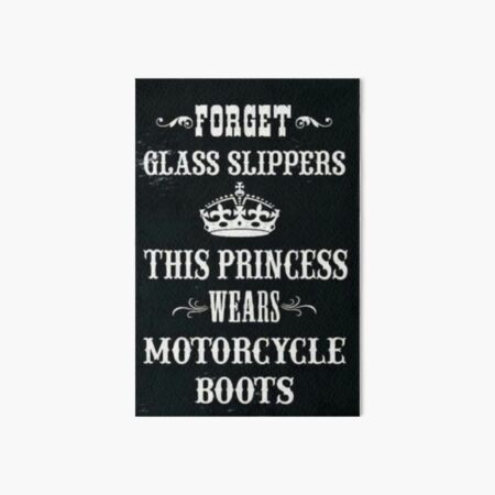 Ladies Forget Glass Slippers Motorcycle Boots T-shirt Funny Biker Mum Gift Top