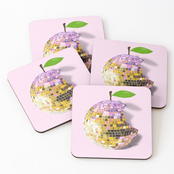 Artikelvorschau, Apple Disco ball- pastel yellow- pink background entworfen und verkauft von Studio Lydia Lovely.