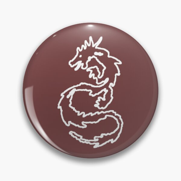 Item preview, White Dragon Rough Outline Thick Line Abstract Tattoo Style Distorted designed and sold by kattakitty.