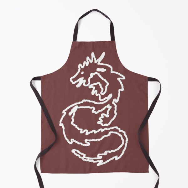 Item preview, White Dragon Rough Outline Thick Line Abstract Tattoo Style Distorted designed and sold by kattakitty.