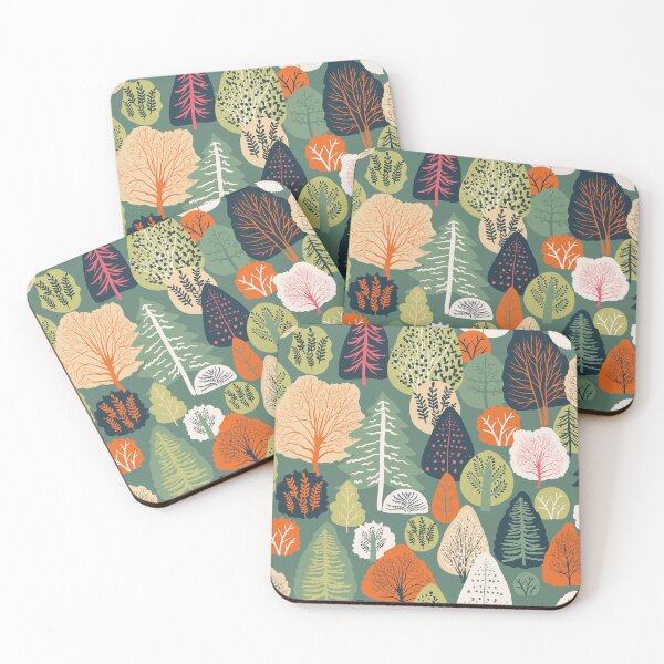 Item preview, Terrain Overlook row of trees in Green designed and sold by Jean-Pham.