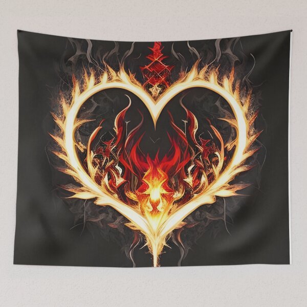 Item preview, Geometric Flame Heart designed and sold by srock442.
