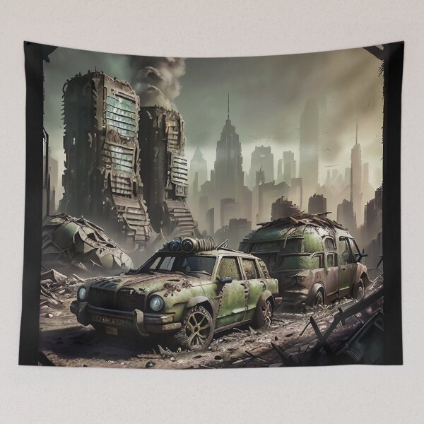 Item preview, Nuclear Fallout: Abandoned Cars and Ruins designed and sold by CreationP.