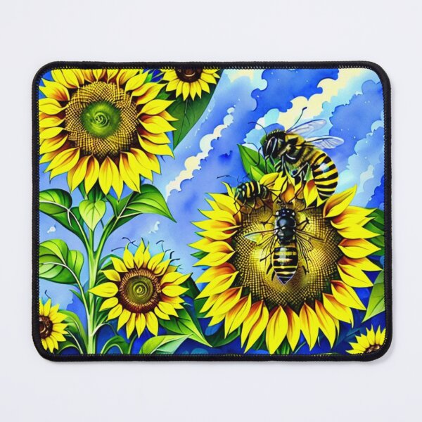 Item preview, Bee On A Sunflower designed and sold by letsgetinspired.