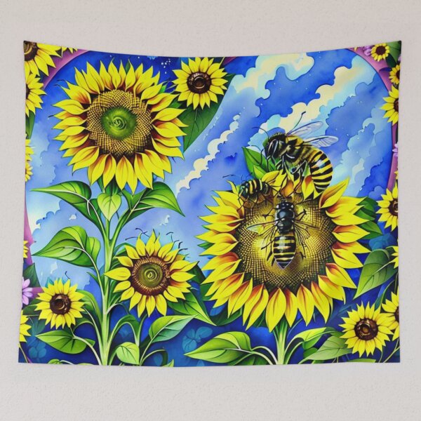 Item preview, Bee On A Sunflower designed and sold by letsgetinspired.